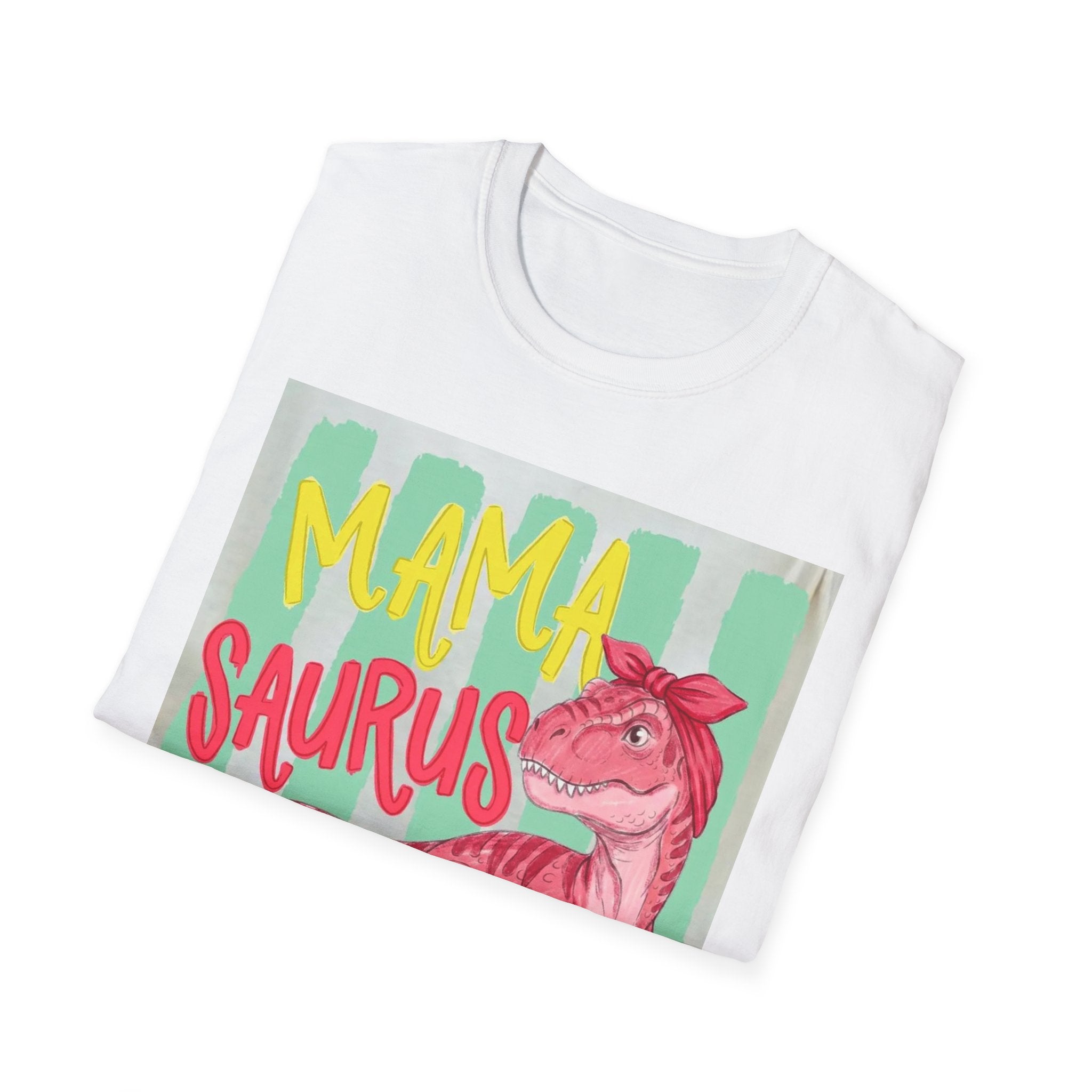 Mama Saurus T-Shirt – Pink Dino Graphic Tee for Moms | Mother's Day Gift