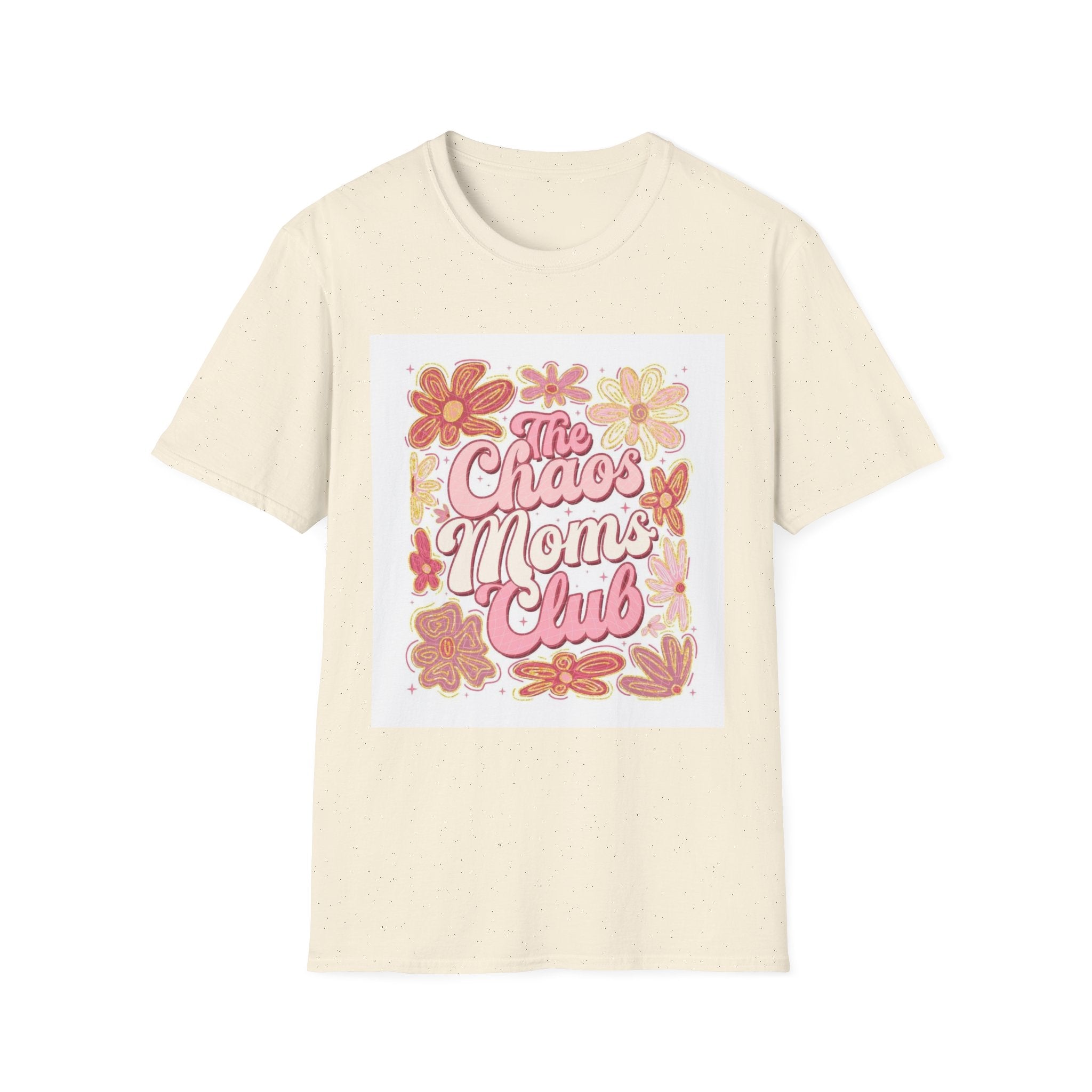 Mama’s Club T‑Shirt — "The Chaos Mom’s Club" Floral Retro Graphic Tee