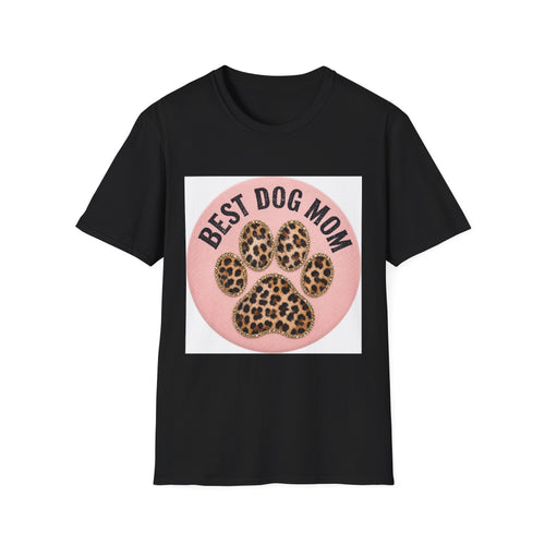 Best Dog Mom T-Shirt — Leopard Paw Graphic