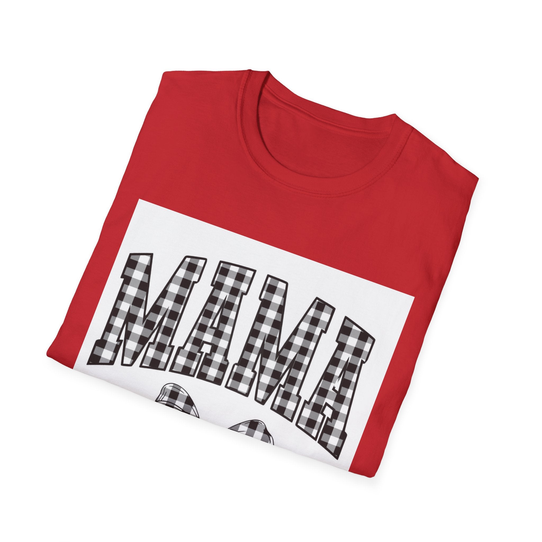 Mama Plaid Graphic T-Shirt — Buffalo Check Bow Mother's Day Tee