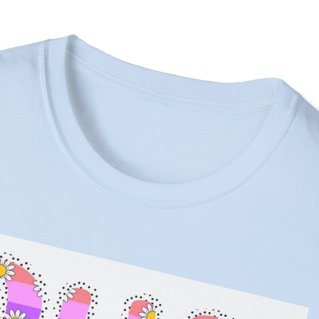 Summer Floral Graphic T‑Shirt — Colorful 'SUMMER' Text Design