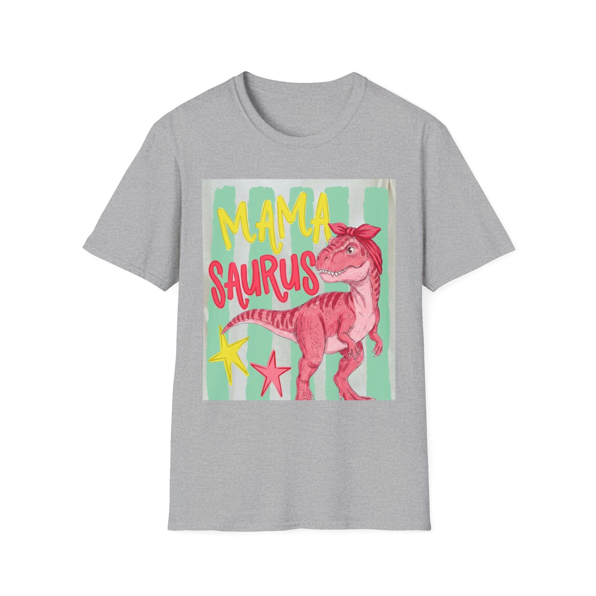 Mama Saurus T-Shirt – Pink Dino Graphic Tee for Moms | Mother's Day Gift
