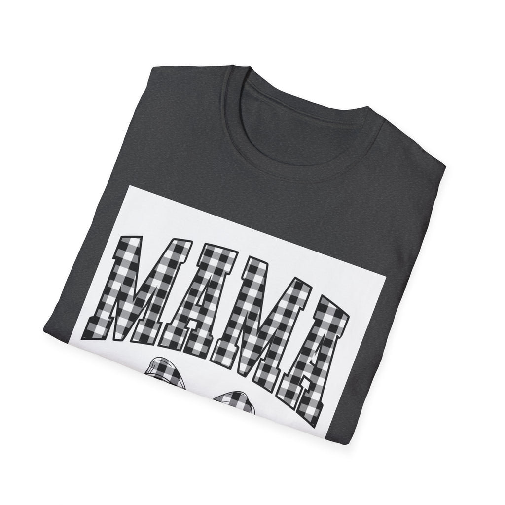 Mama Plaid Graphic T-Shirt — Buffalo Check Bow Mother's Day Tee