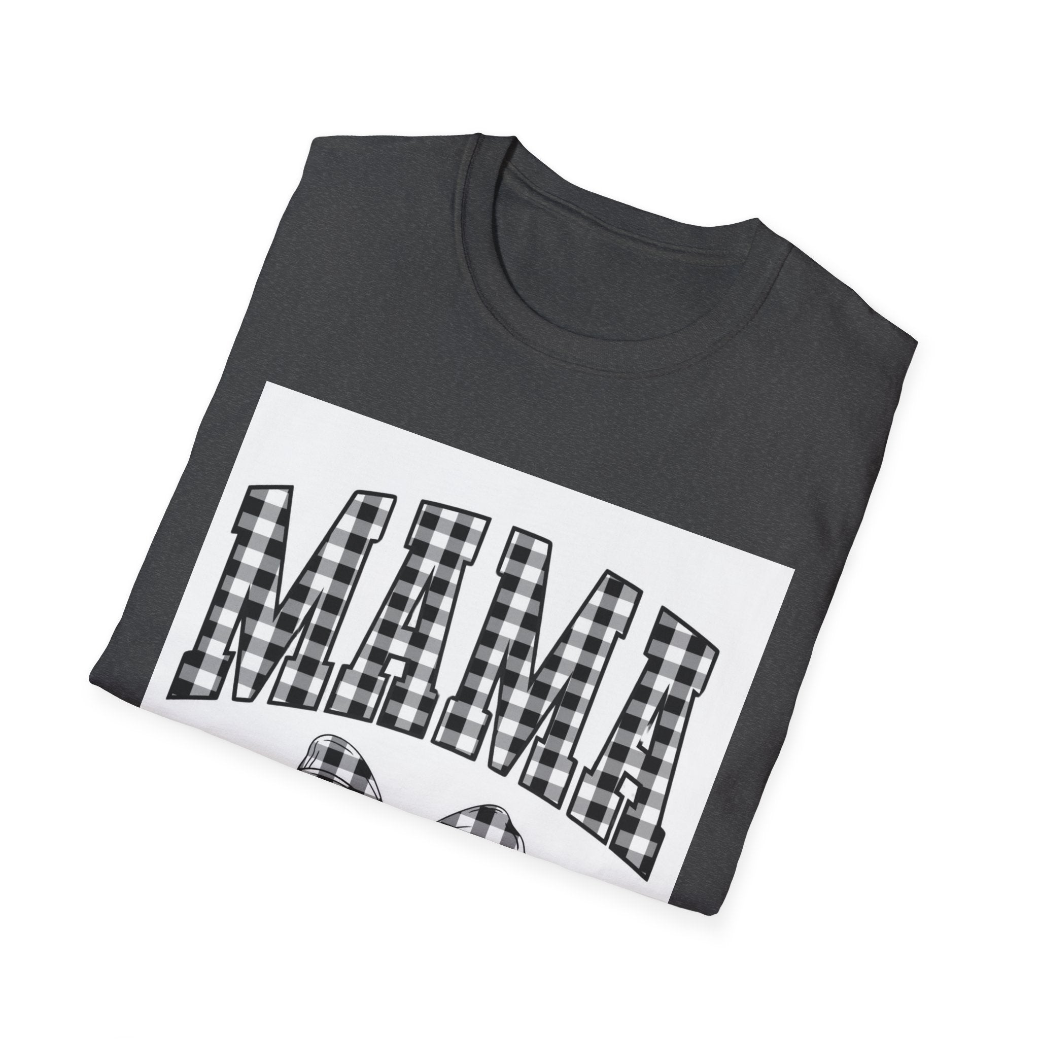 Mama Plaid Graphic T-Shirt — Buffalo Check Bow Mother's Day Tee