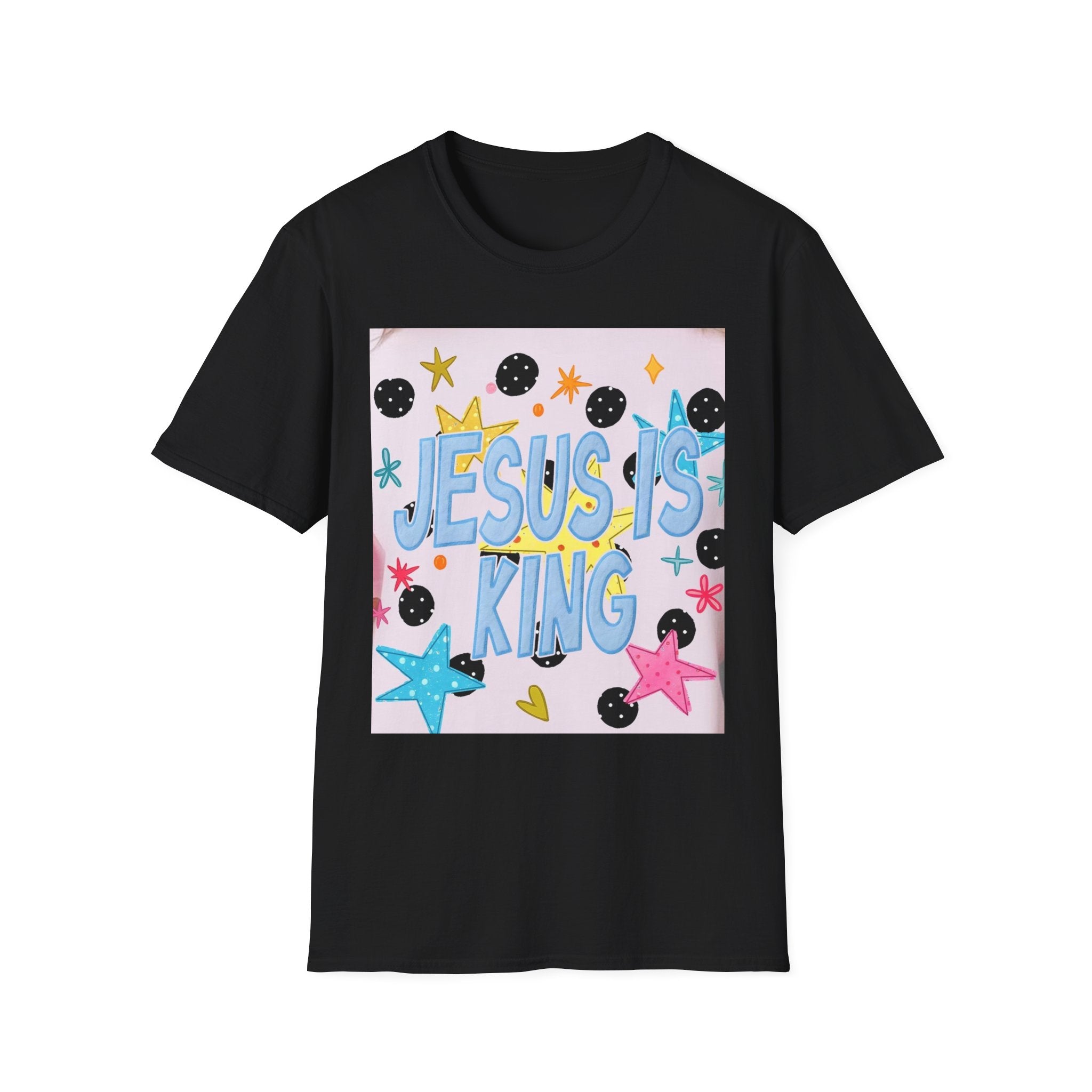 Jesus Is King T-Shirt — Colorful Christian Faith Tee for Kids & Teens