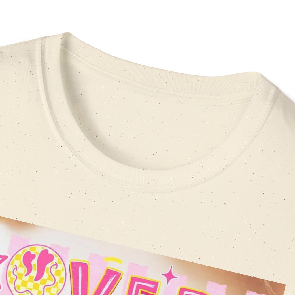 “Overstimulated Moms Club” Graphic T-Shirt — Funny Mom Gift, Bright Retro Doodle Design