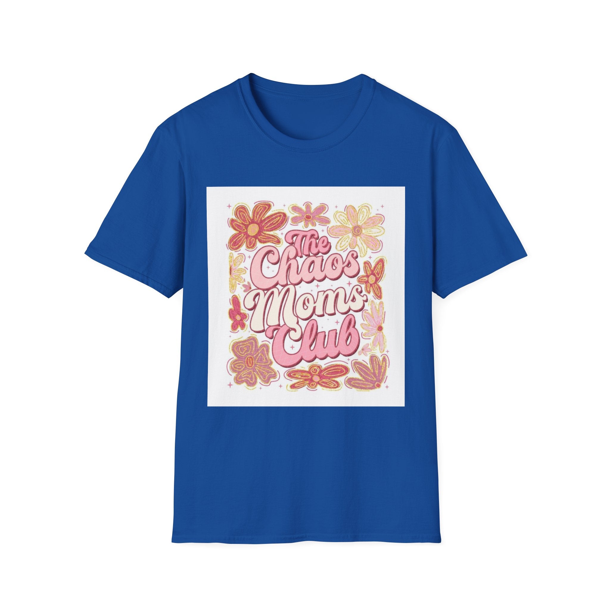 Mama’s Club T‑Shirt — "The Chaos Mom’s Club" Floral Retro Graphic Tee