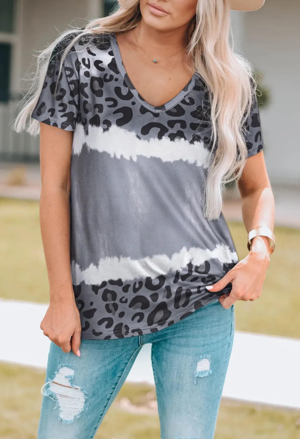 Plus Size Leopard Print T-Shirt