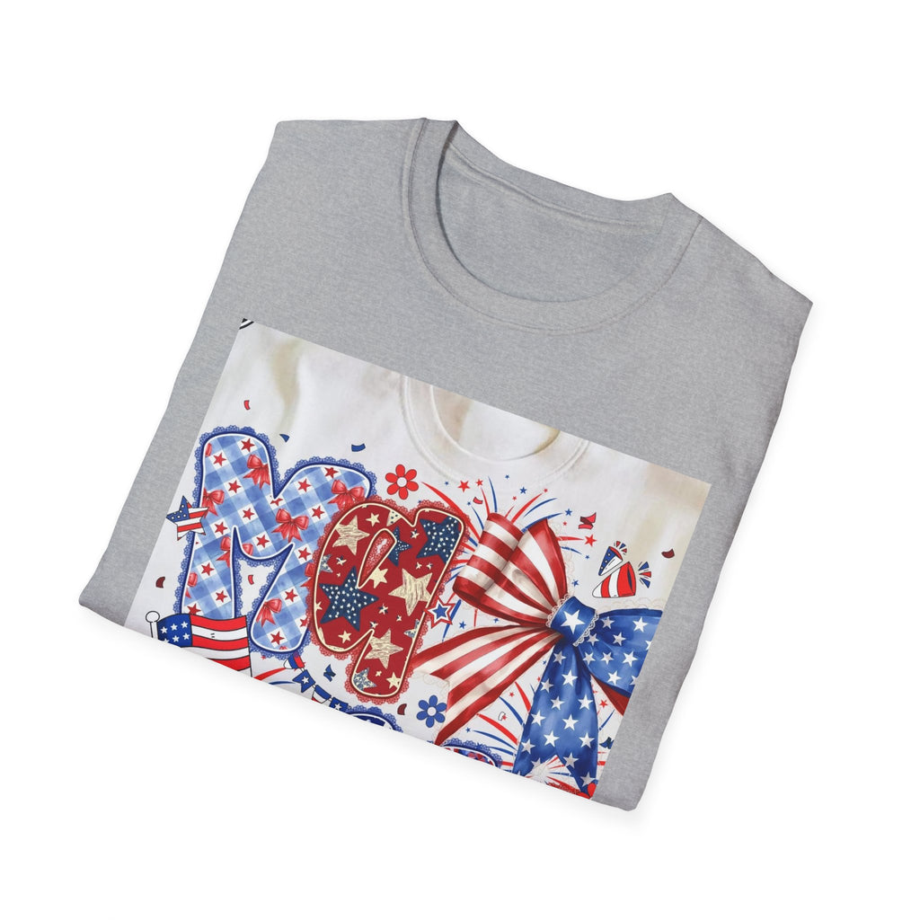 Patriotic Fourth of July Graphic T-Shirt — Red, White & Blue USA Party Design