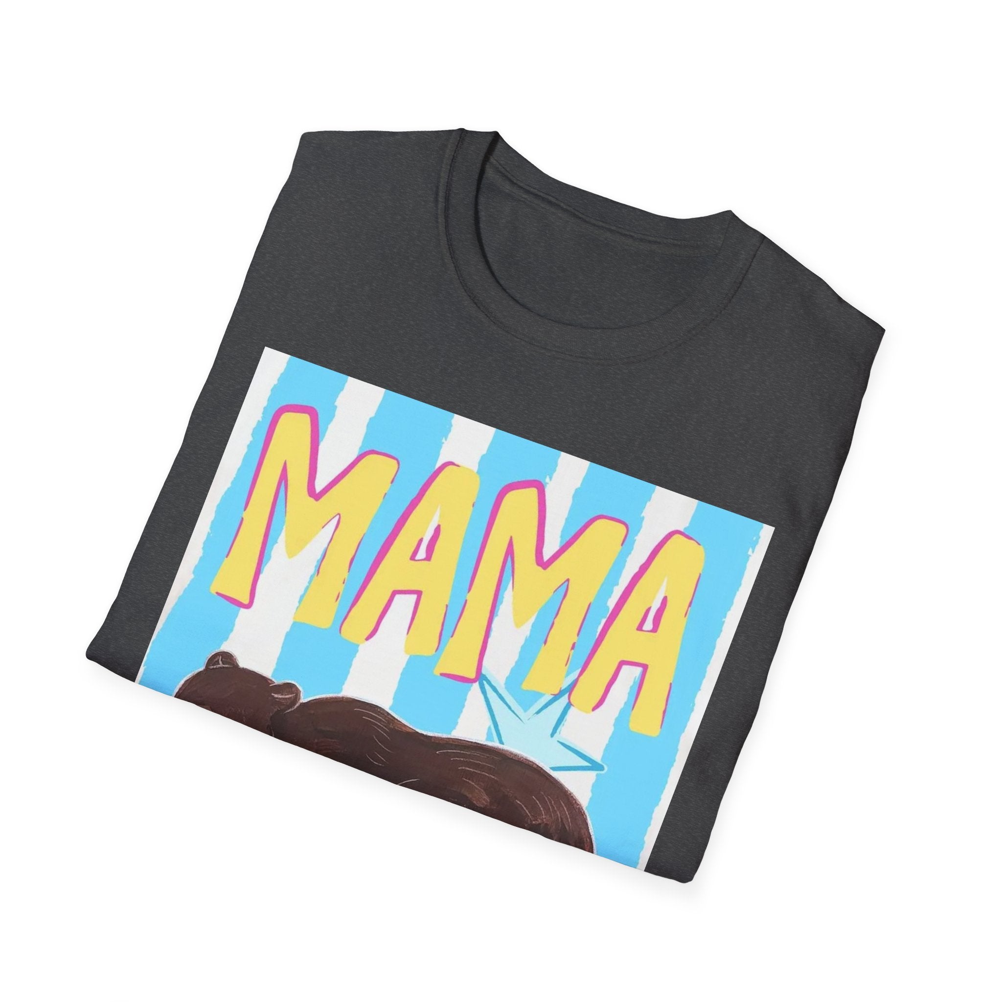 Mama Bear T-Shirt — Retro Striped Mom Gift Shirt