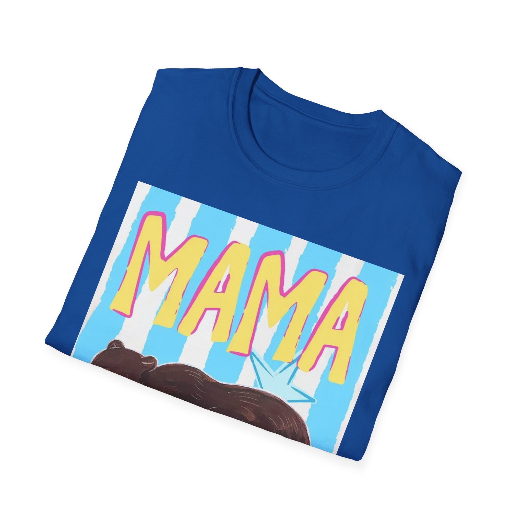 Mama Bear T-Shirt — Retro Striped Mom Gift Shirt