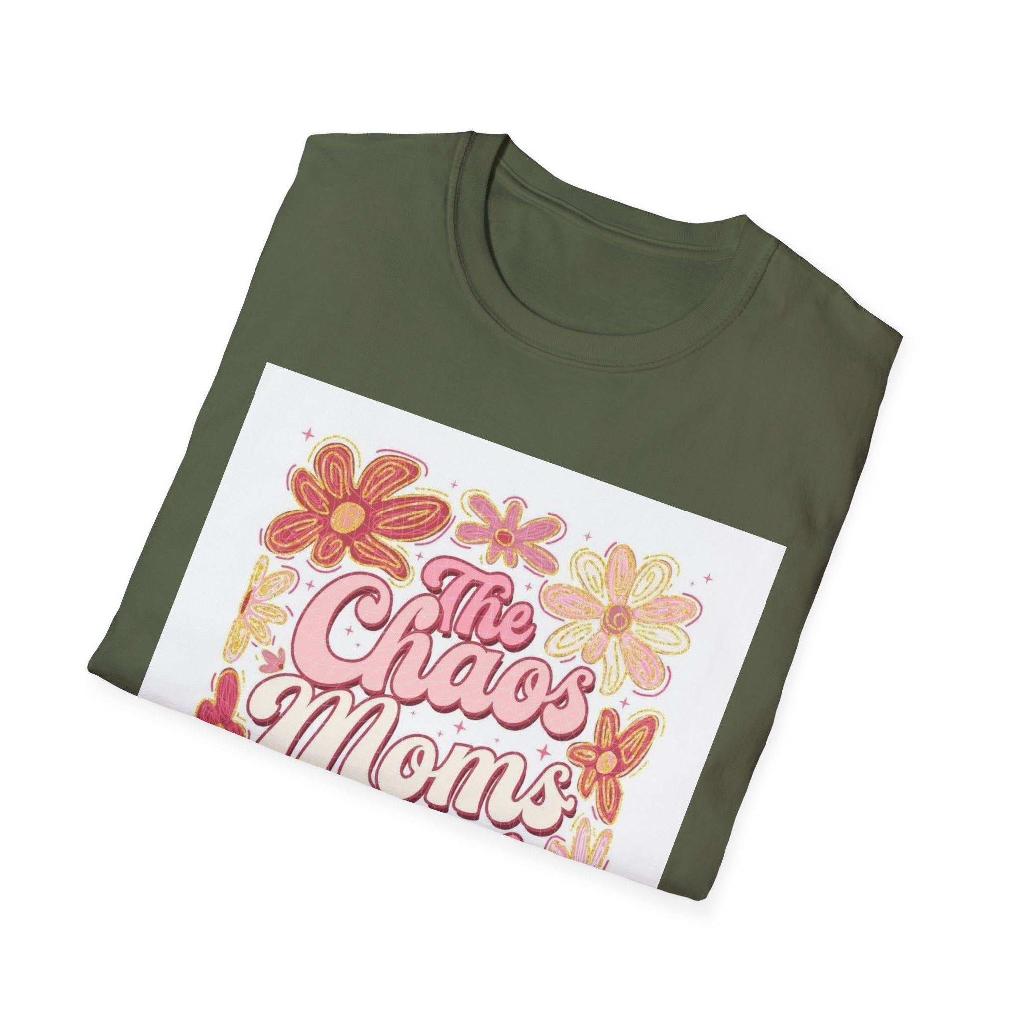 Mama’s Club T‑Shirt — "The Chaos Mom’s Club" Floral Retro Graphic Tee