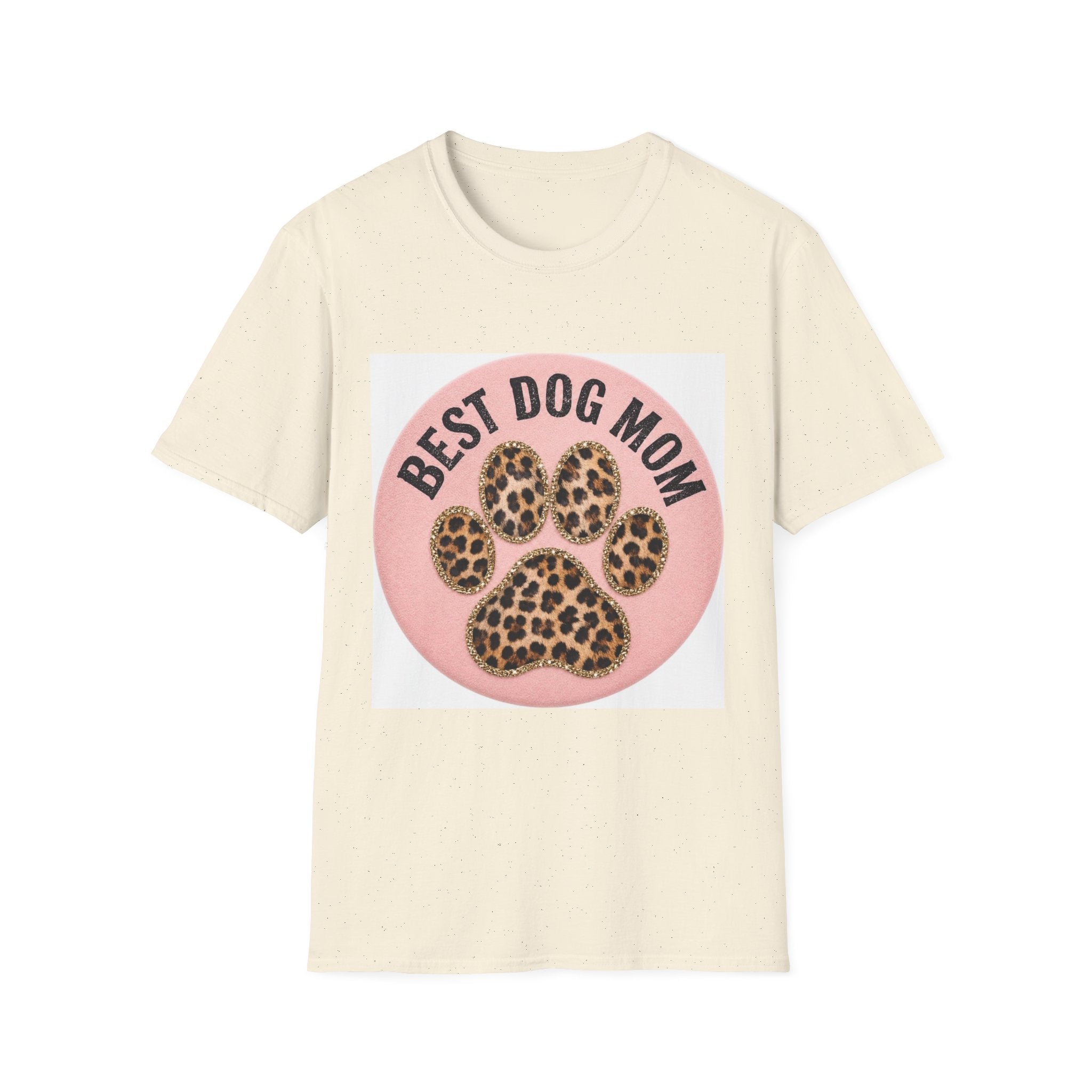 Best Dog Mom T-Shirt — Leopard Paw Graphic