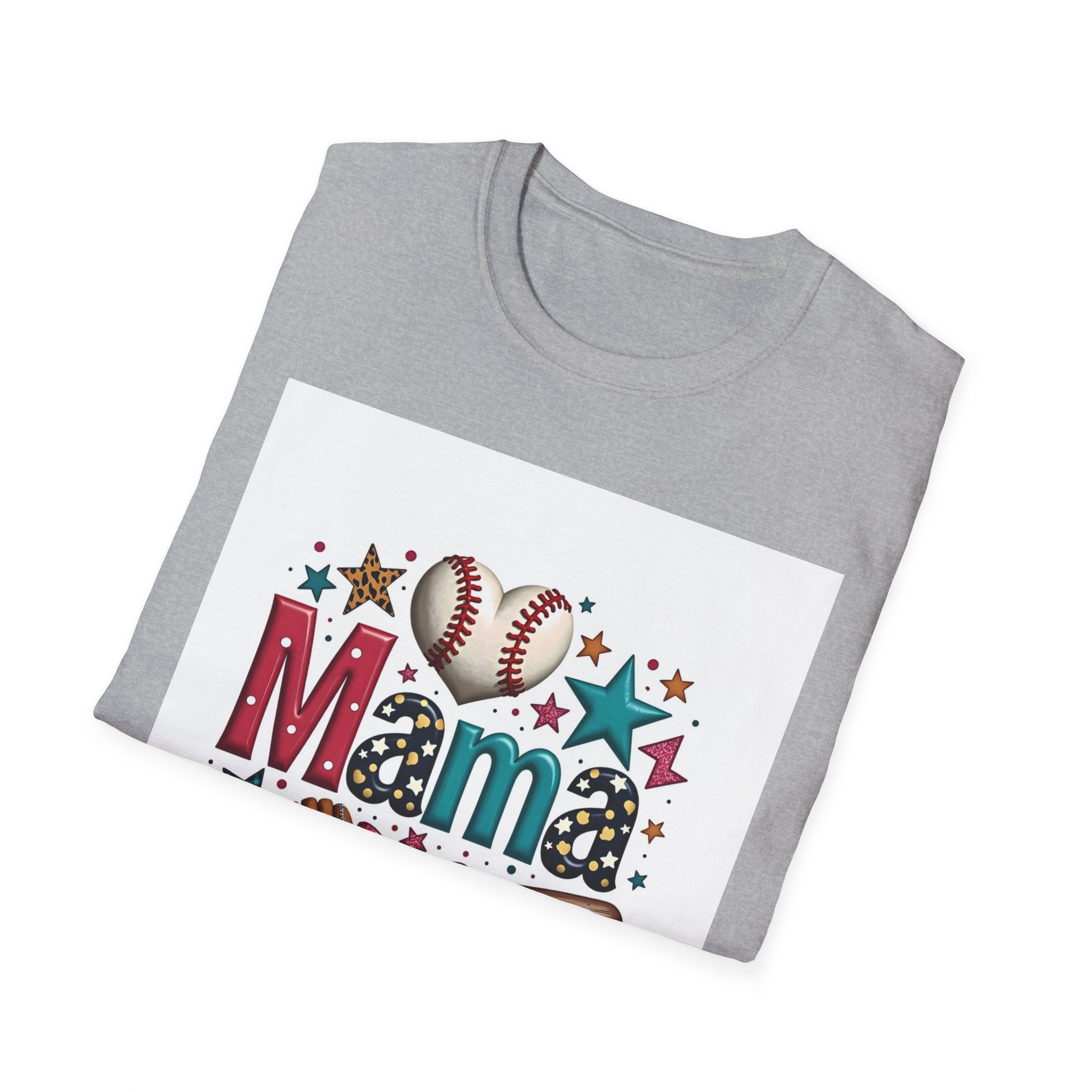 Mama Baseball T-Shirt — Cute Softball/MLB Mom Tee