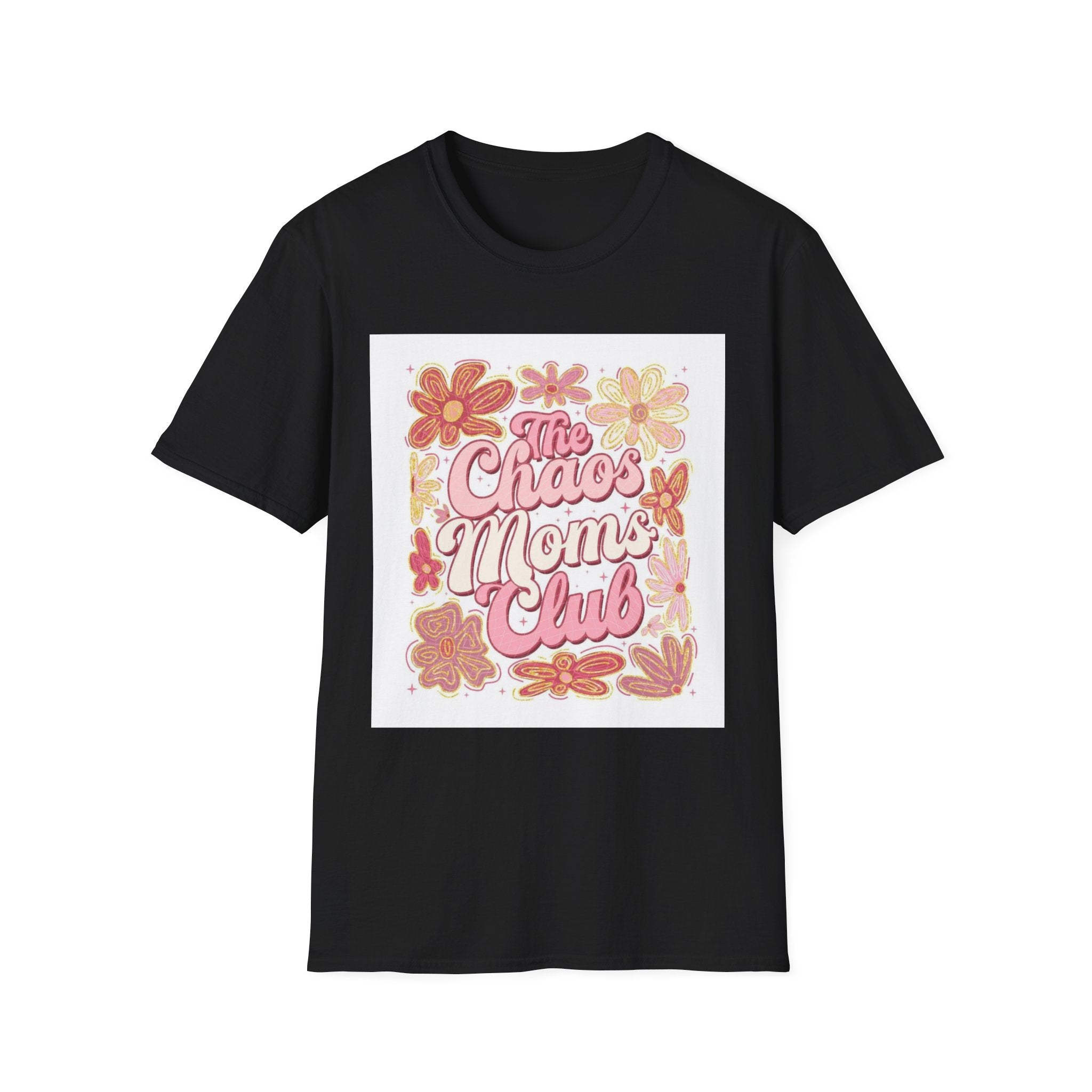 Mama’s Club T‑Shirt — "The Chaos Mom’s Club" Floral Retro Graphic Tee