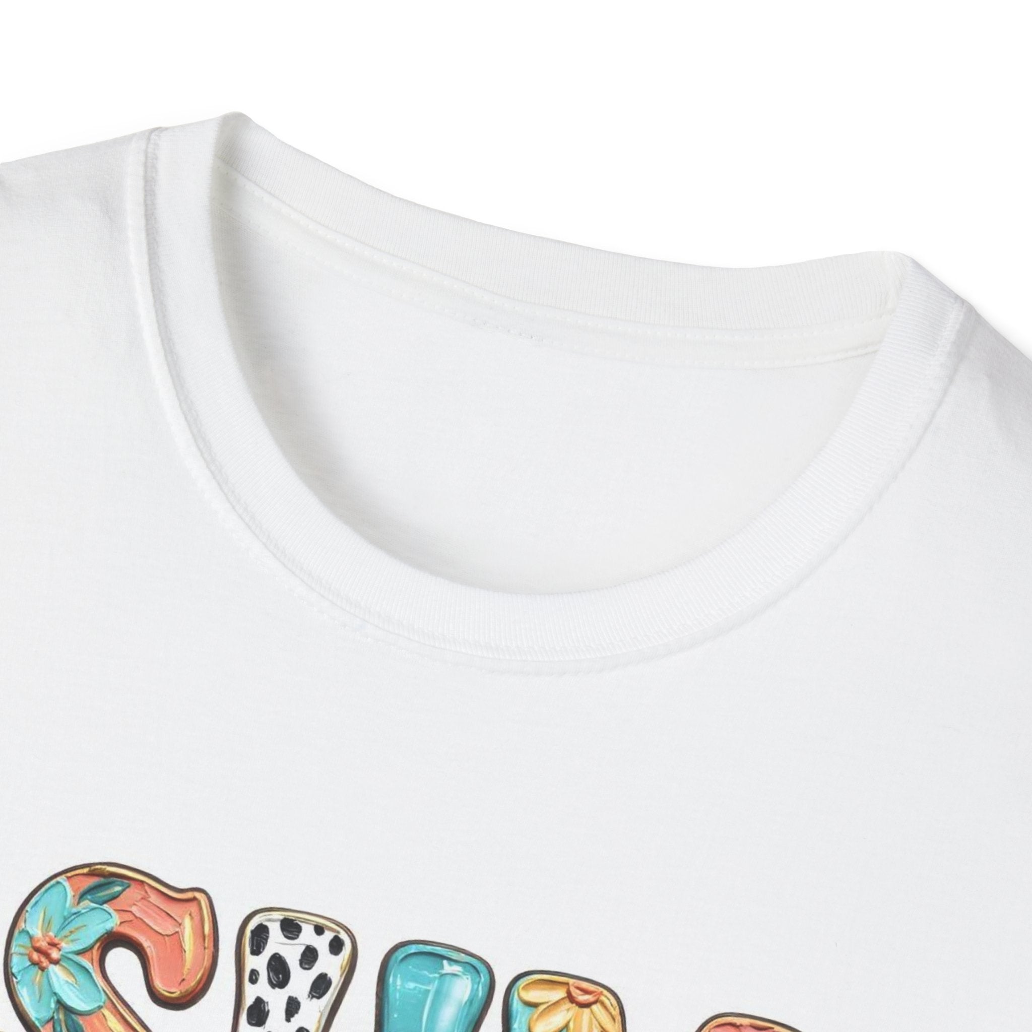 Summer Vibes T-Shirt — Colorful Floral & Leopard Print Graphic Tee