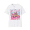 Raccoon Summer T-Shirt — "Feral Girl" Flamingo Pool Float Graphic Tee