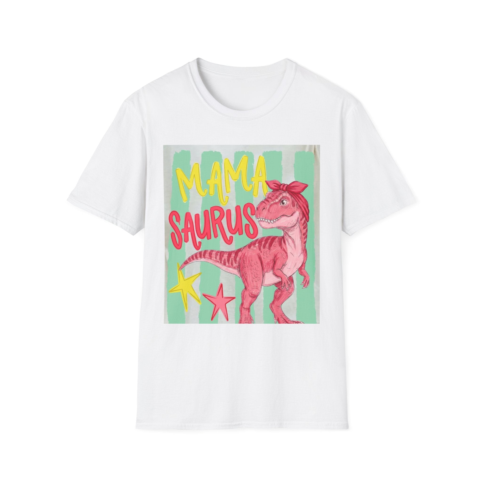 Mama Saurus T-Shirt – Pink Dino Graphic Tee for Moms | Mother's Day Gift