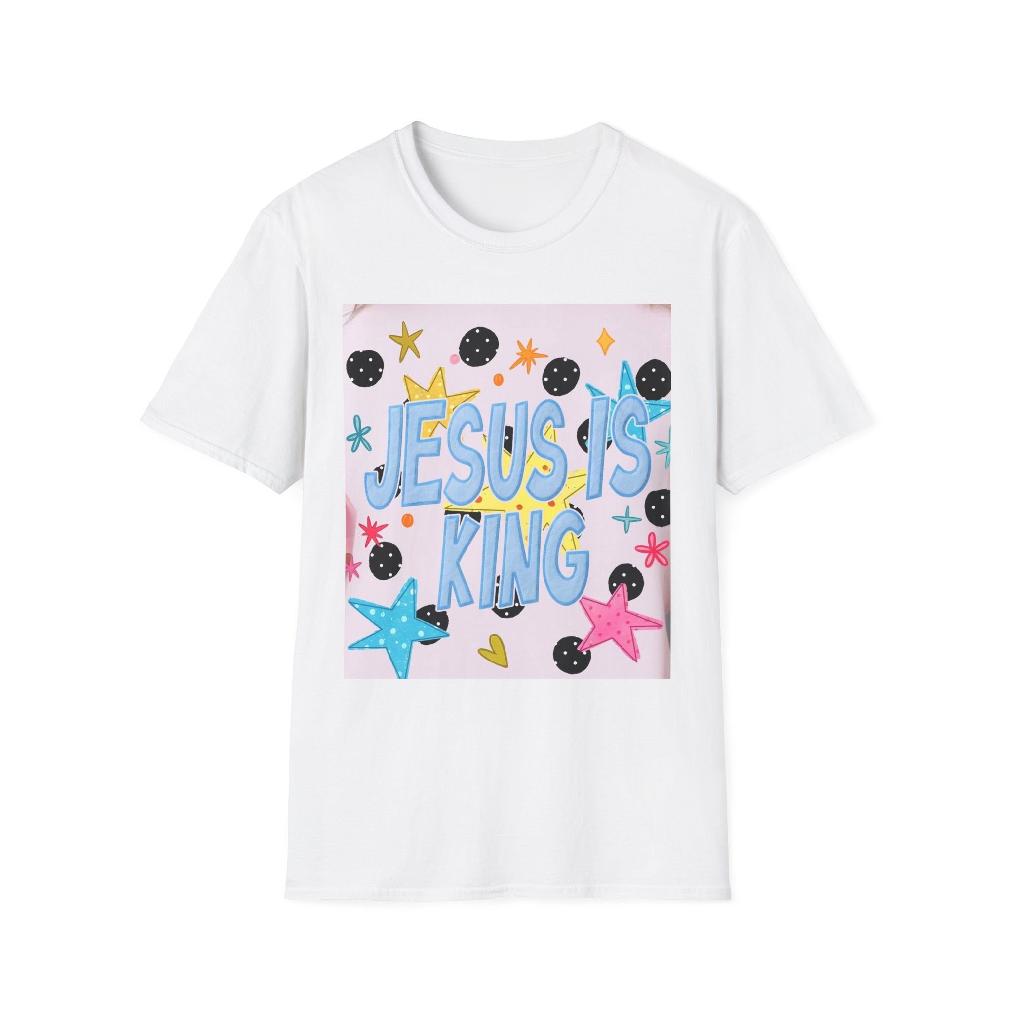 Jesus Is King T-Shirt — Colorful Christian Faith Tee for Kids & Teens