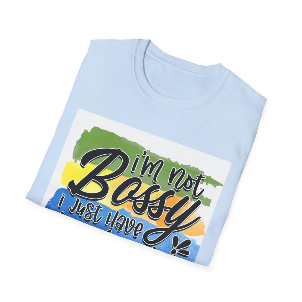 Leadership Skills T-Shirt — "I'm Not Bossy, I Just Have Leadership Skills" Colorful Graphic Tee