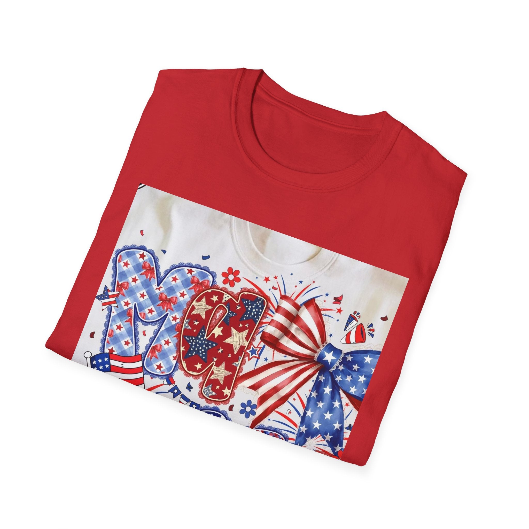 Patriotic Fourth of July Graphic T-Shirt — Red, White & Blue USA Party Design