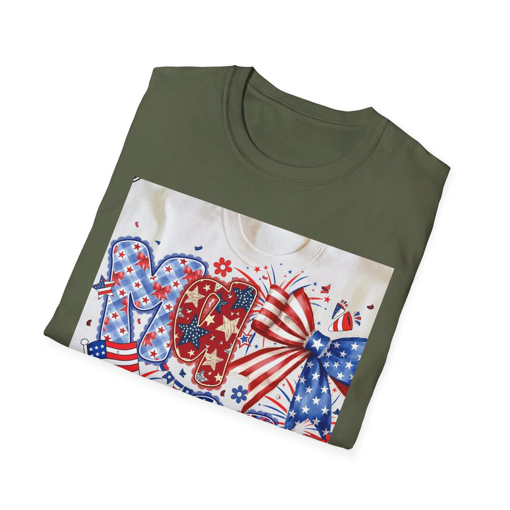 Patriotic Fourth of July Graphic T-Shirt — Red, White & Blue USA Party Design
