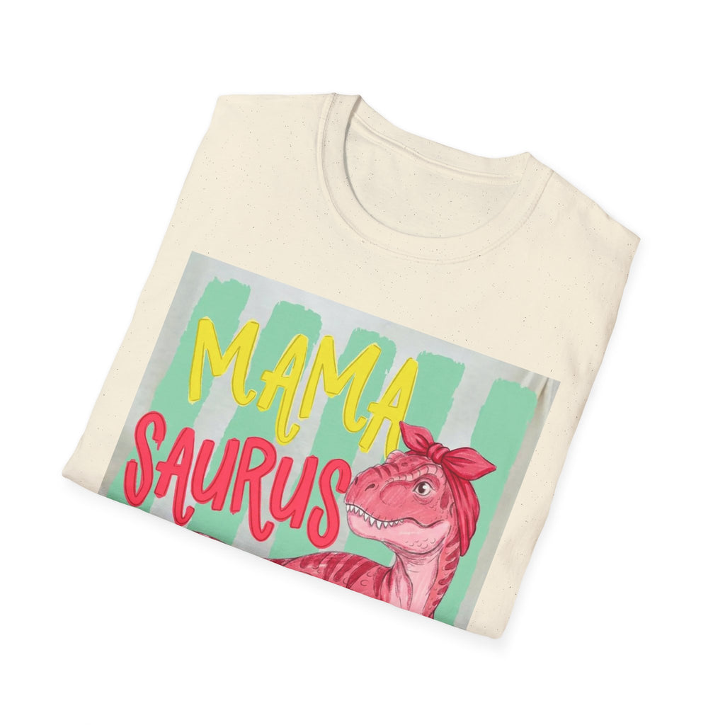 Mama Saurus T-Shirt – Pink Dino Graphic Tee for Moms | Mother's Day Gift