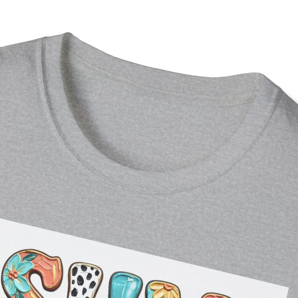 Summer Vibes T-Shirt — Colorful Floral & Leopard Print Graphic Tee