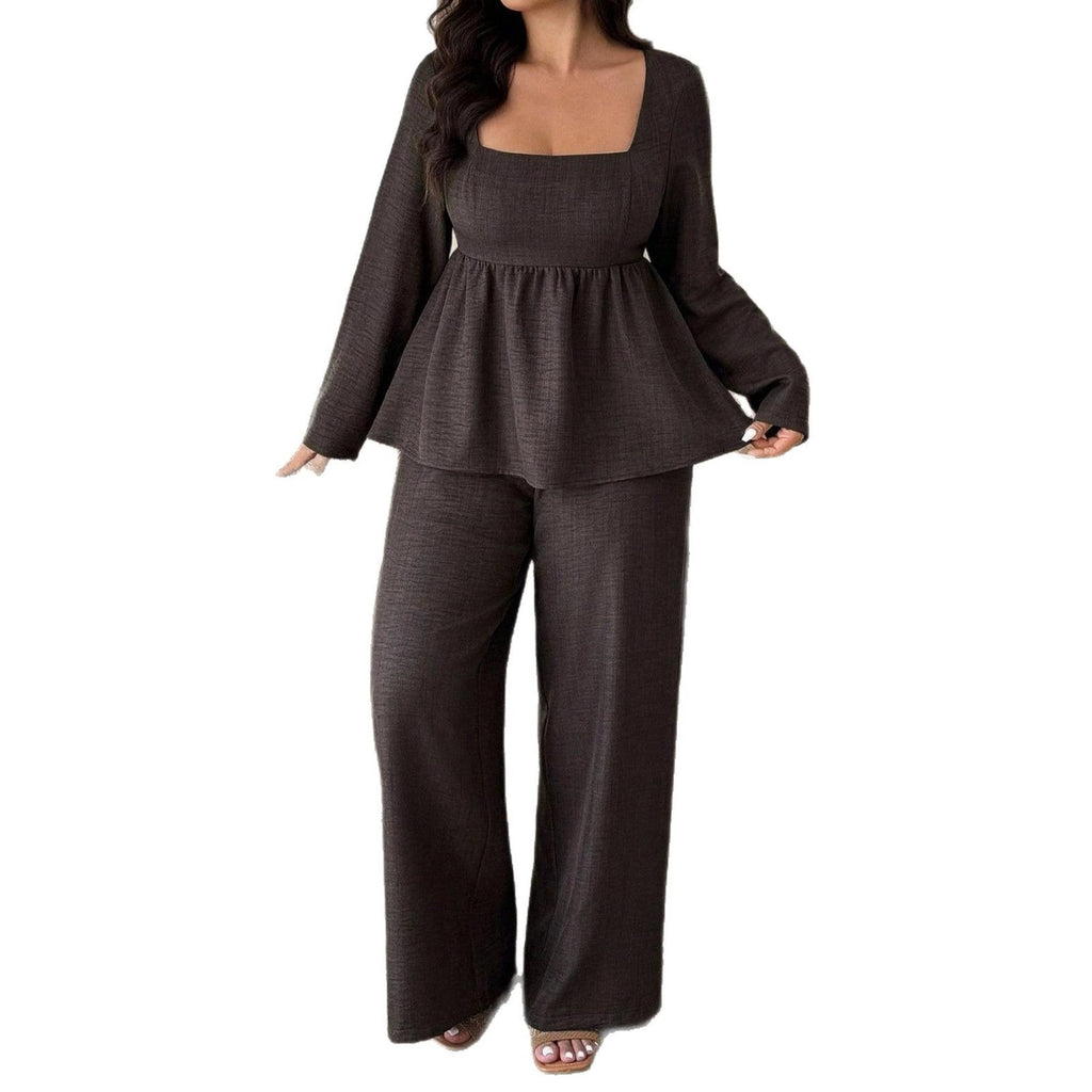 European And American Plus Size Women's Clothes Suit Square Collar