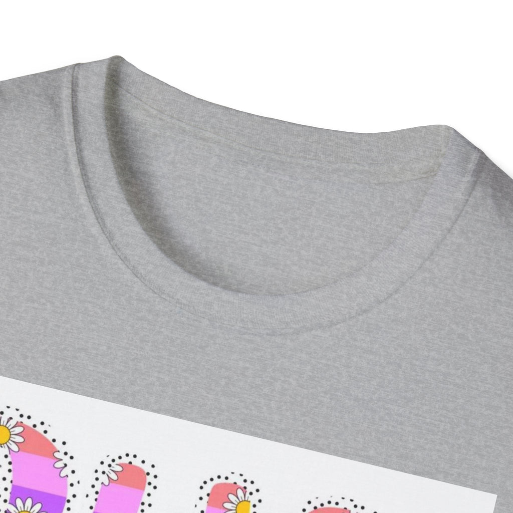 Summer Floral Graphic T‑Shirt — Colorful 'SUMMER' Text Design