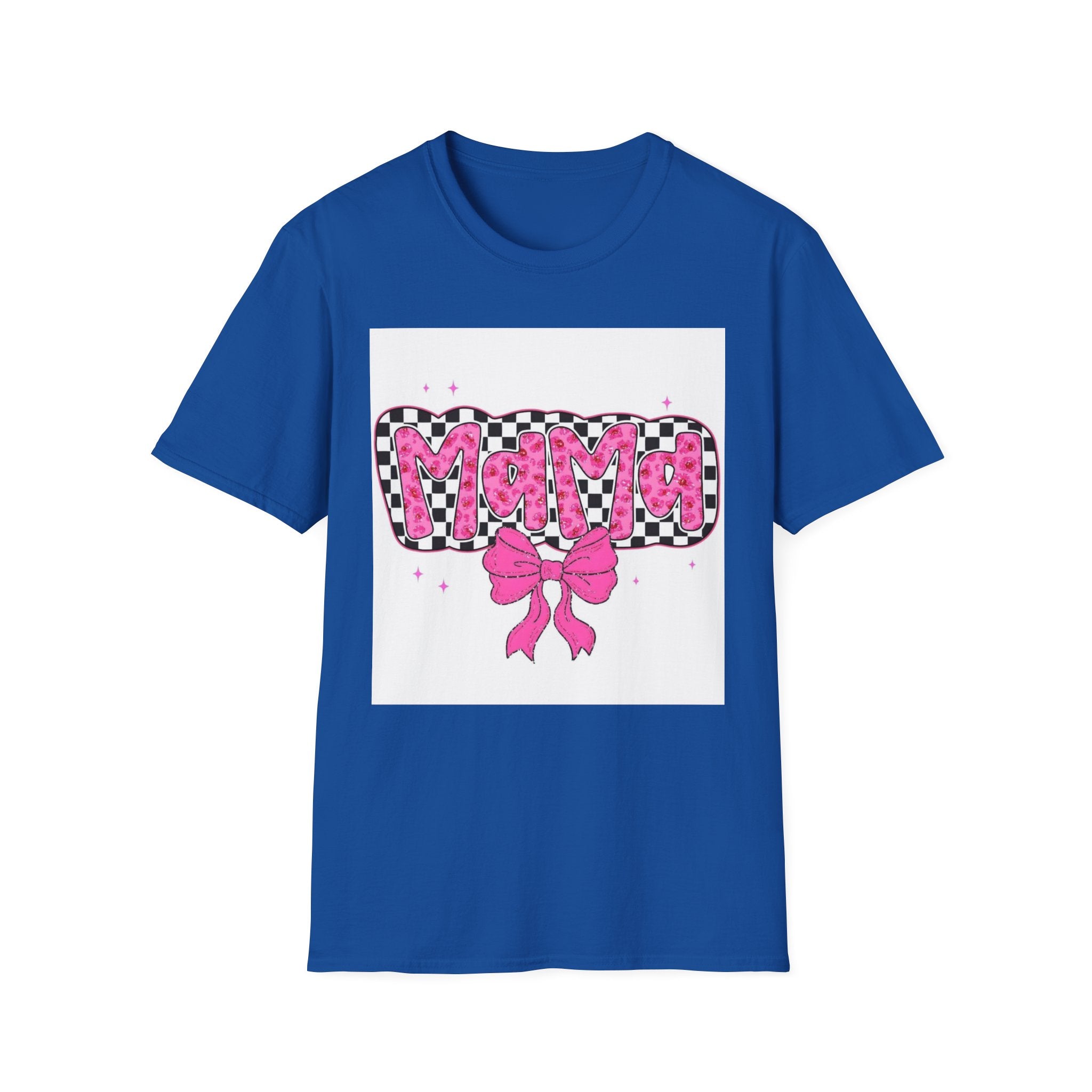 Mama Pink Checker Bow T-Shirt