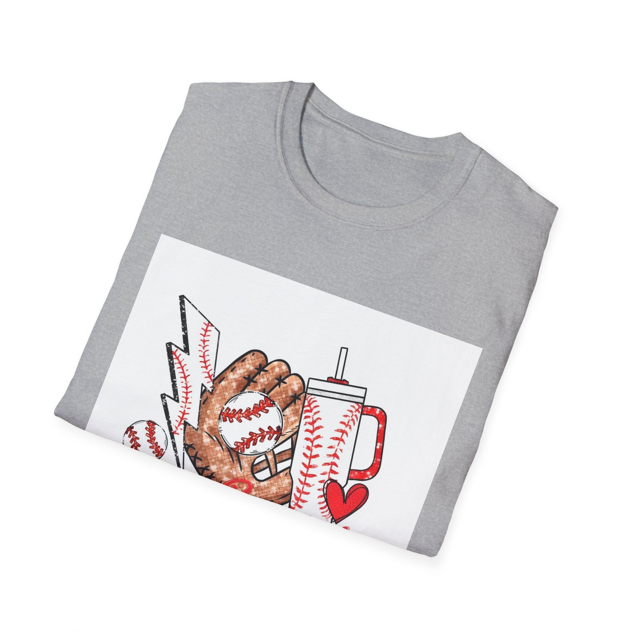 Baseball Mama T‑Shirt — Retro Glove & Bat Softball Mom Tee
