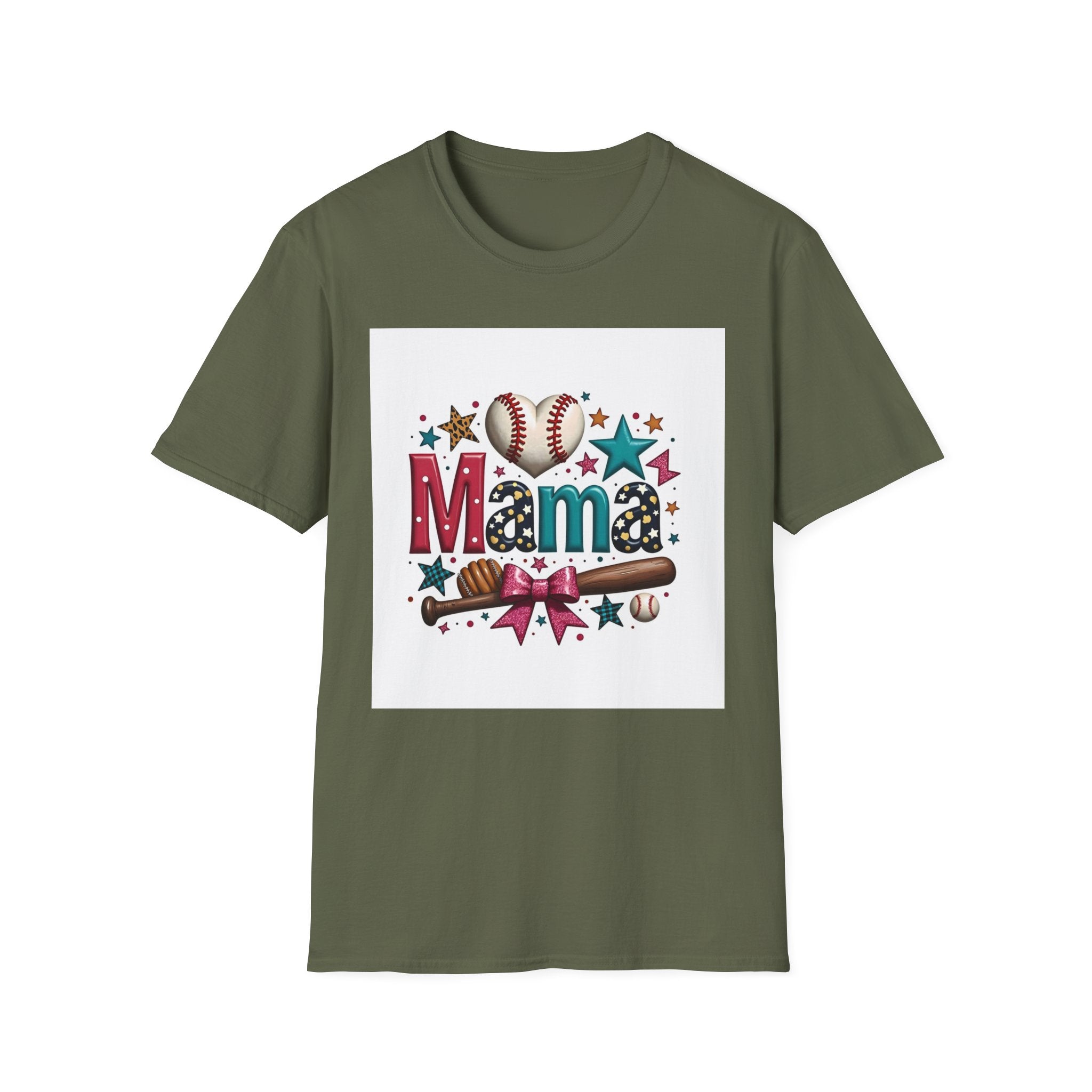 Mama Baseball T-Shirt — Cute Softball/MLB Mom Tee