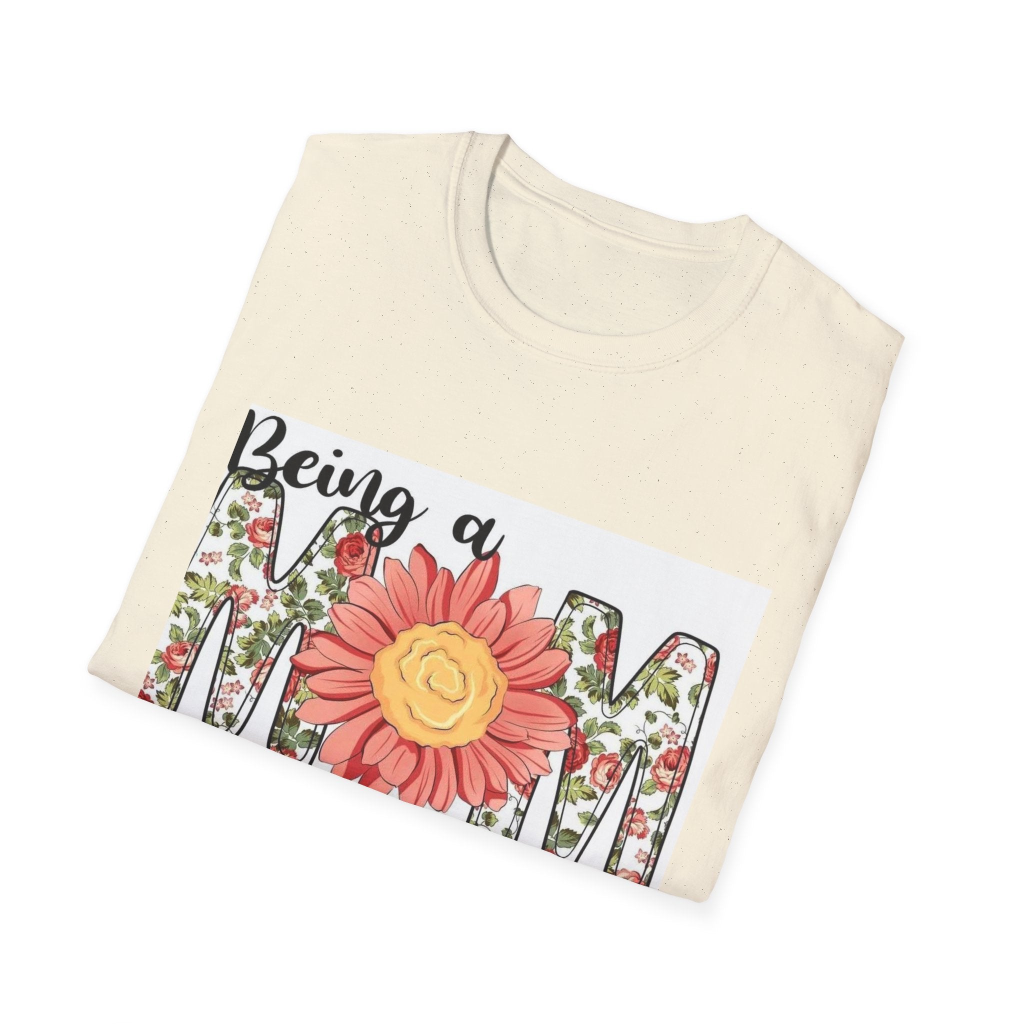 Mom Floral T-Shirt - "Being a Mom Makes My Life Complete"