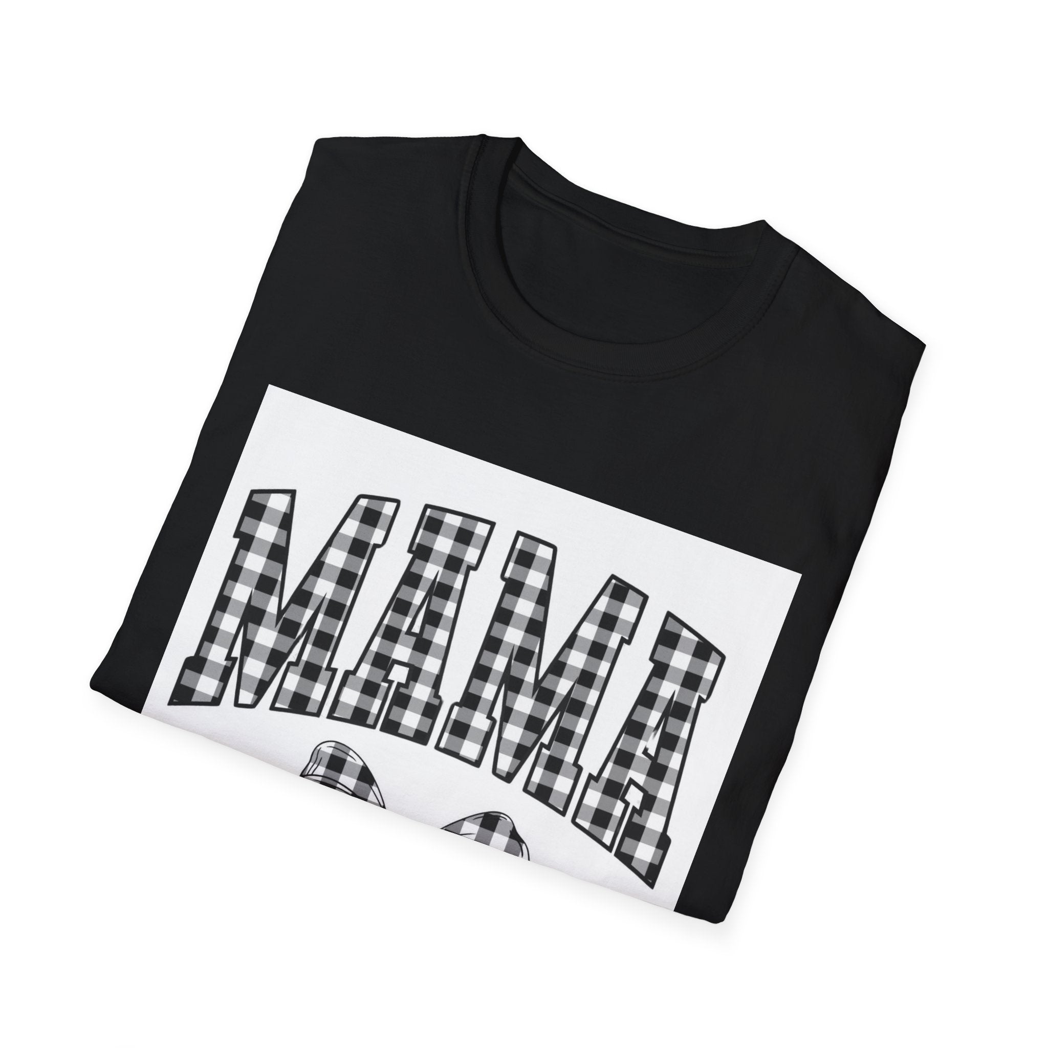 Mama Plaid Graphic T-Shirt — Buffalo Check Bow Mother's Day Tee