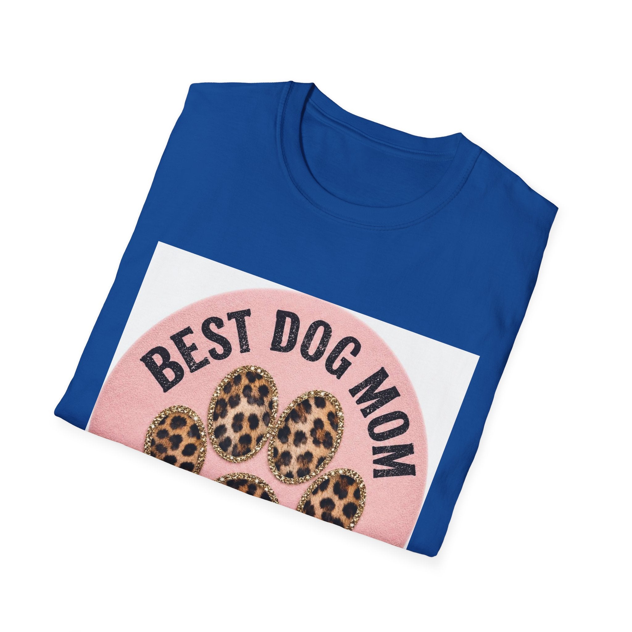 Best Dog Mom T-Shirt — Leopard Paw Graphic