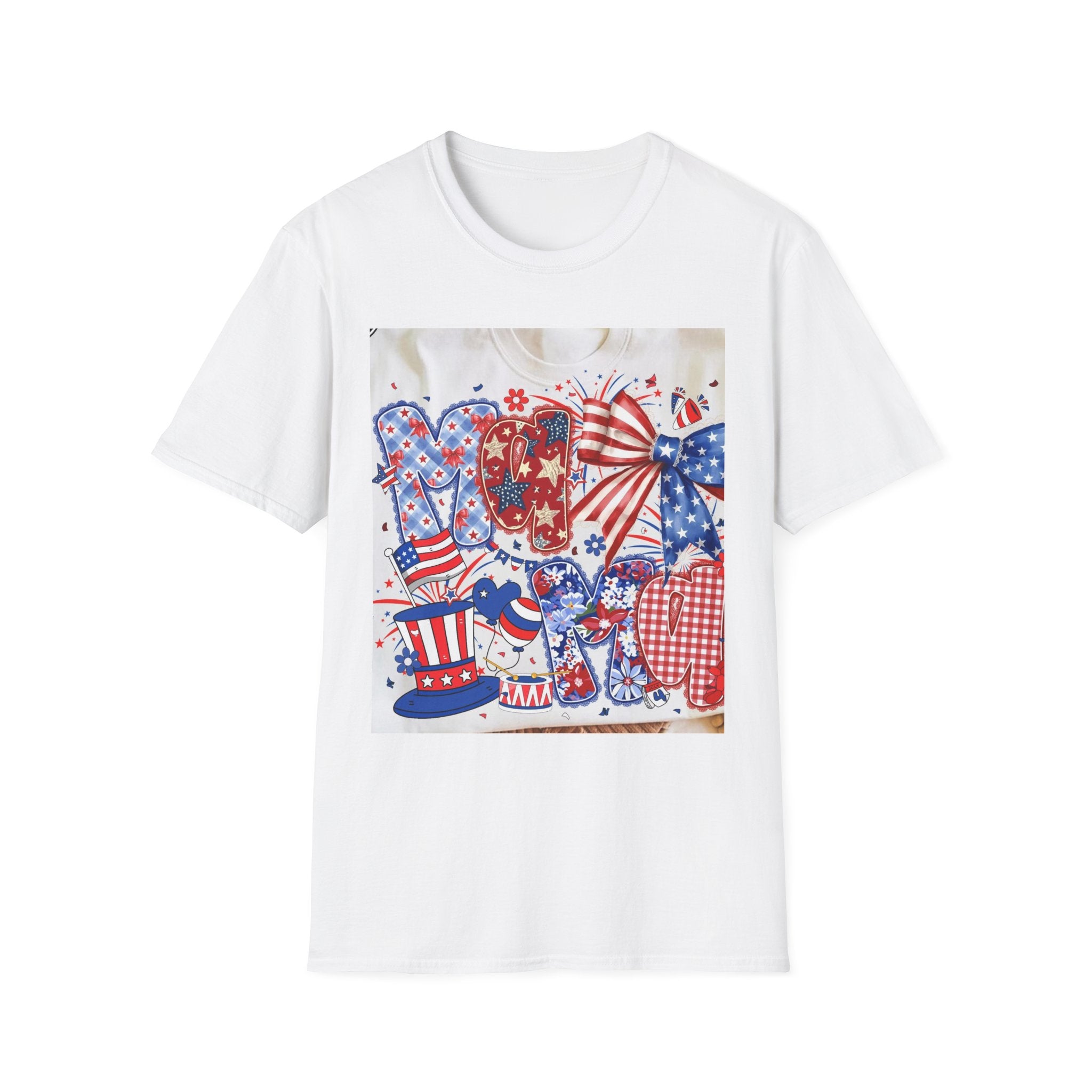 Patriotic Fourth of July Graphic T-Shirt — Red, White & Blue USA Party Design