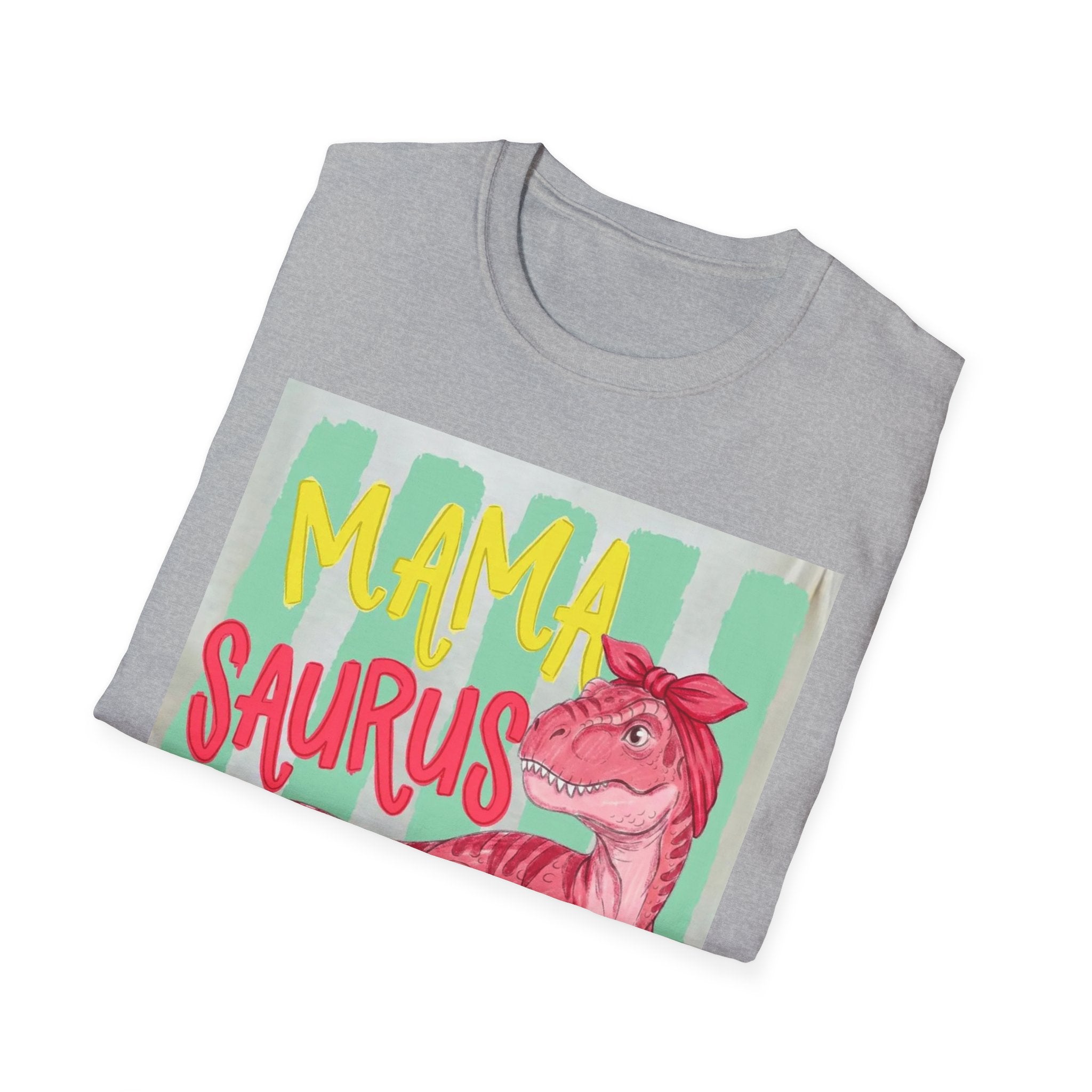 Mama Saurus T-Shirt – Pink Dino Graphic Tee for Moms | Mother's Day Gift