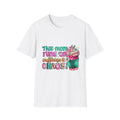 Mom Runs on Caffeine & Chaos T-Shirt — Funny Mother's Day Coffee Tee