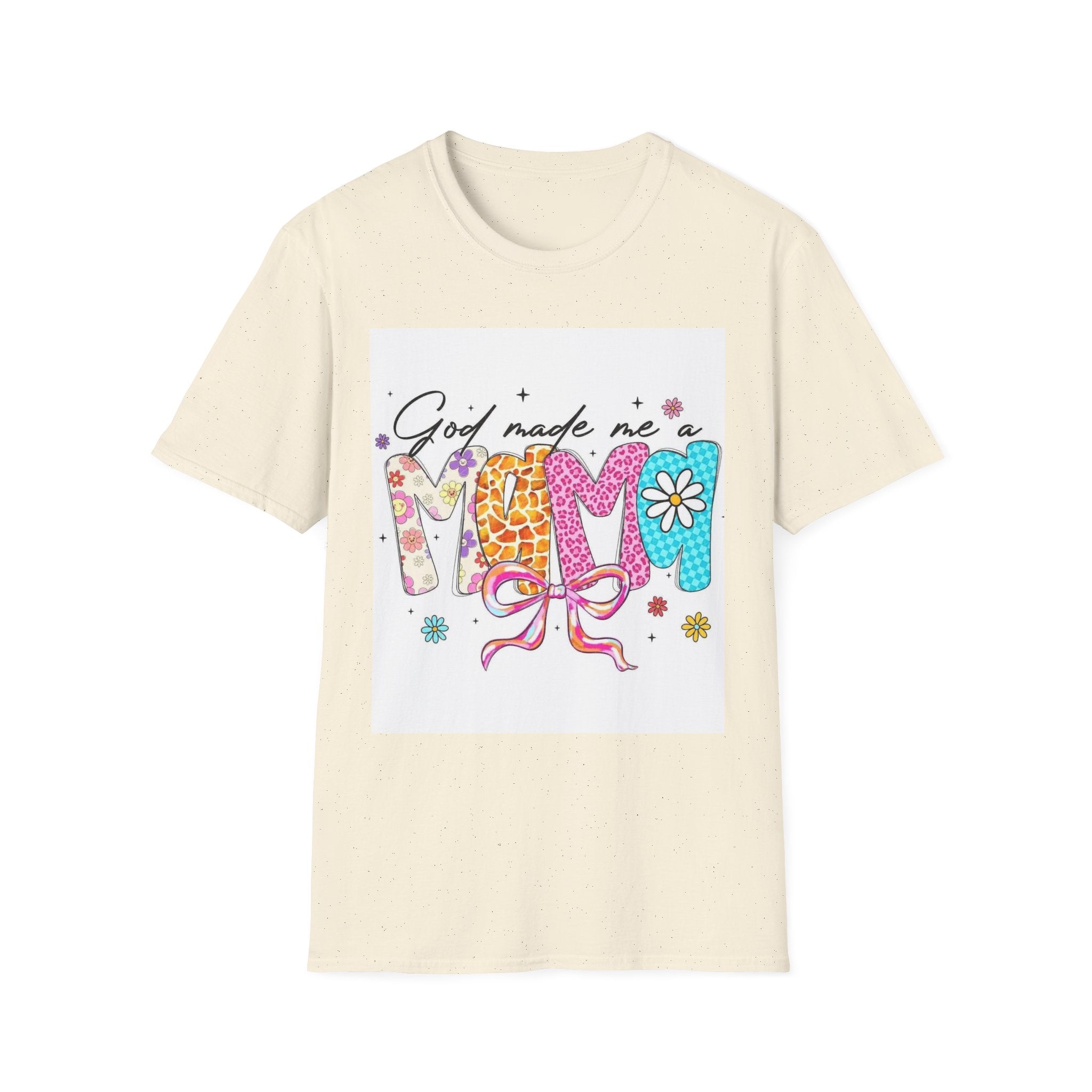 God Made Me a Mama Floral Mom T-Shirt