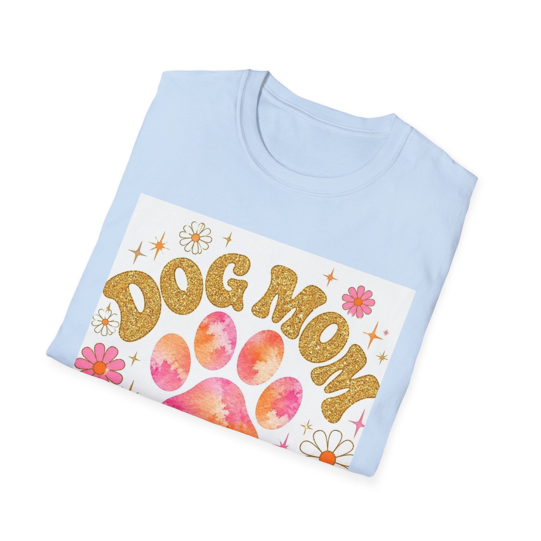 Dog Mom Club T-Shirt — Retro Floral Paw Graphic Tee for Dog Lovers