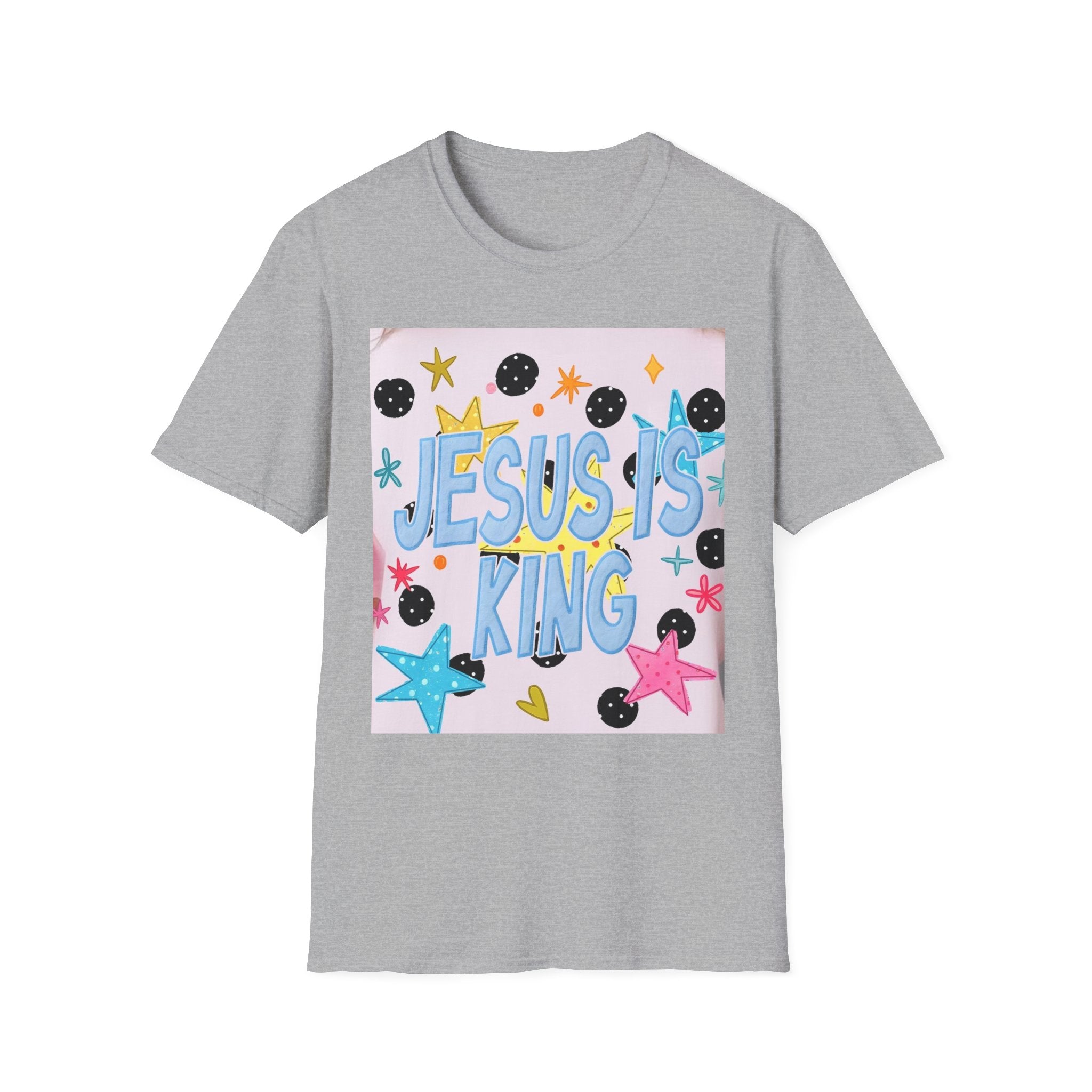 Jesus Is King T-Shirt — Colorful Christian Faith Tee for Kids & Teens
