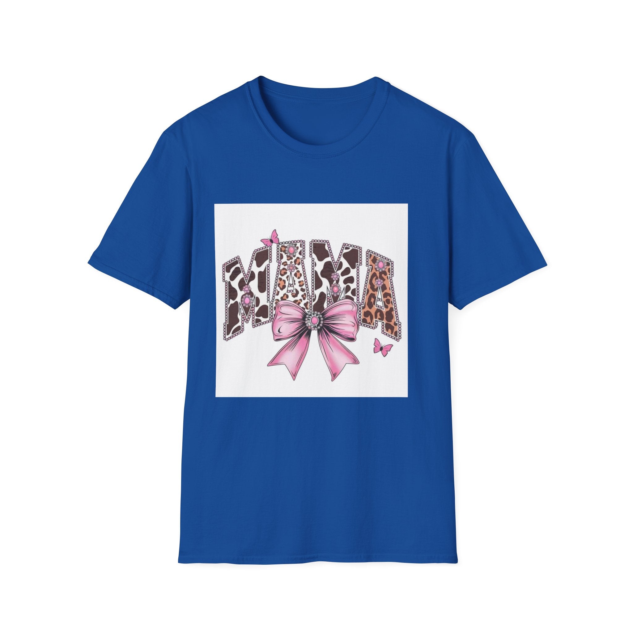 Mama Leopard Print T-Shirt with Pink Bow — Cute Mother’s Day Gift