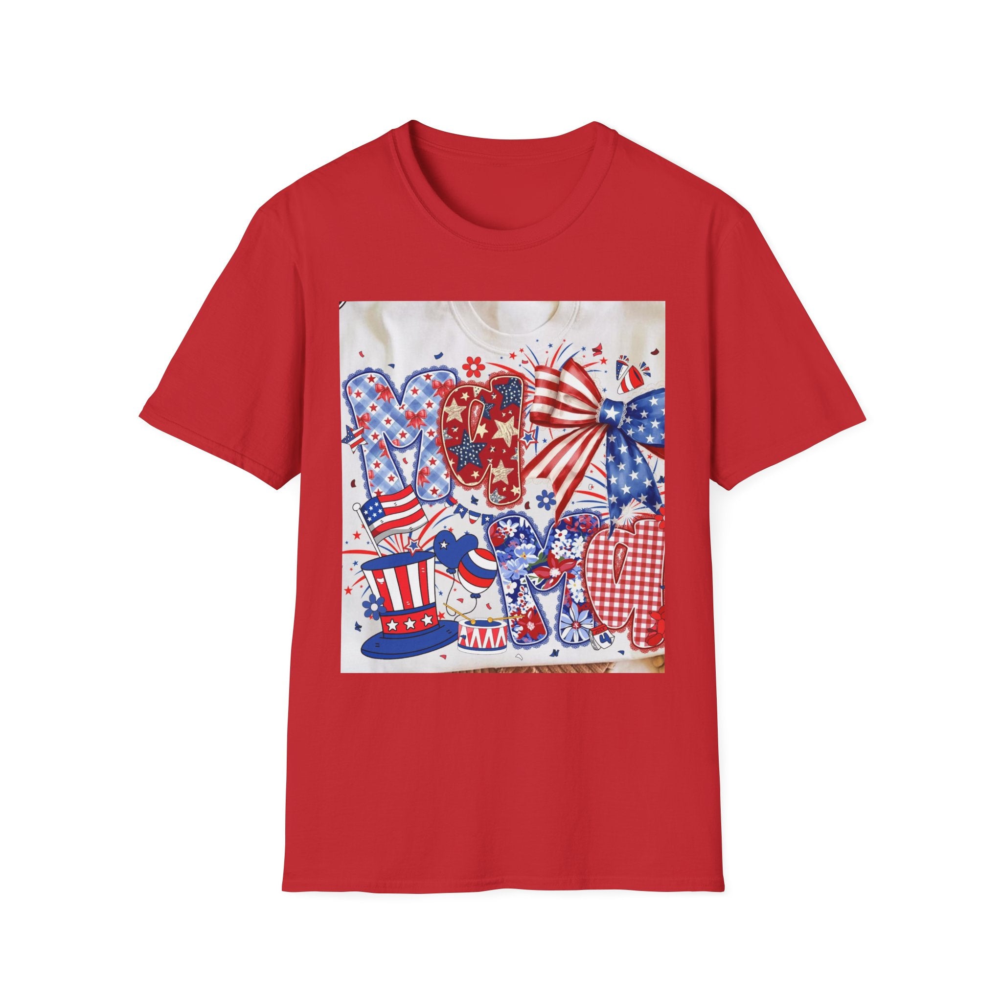 Patriotic Fourth of July Graphic T-Shirt — Red, White & Blue USA Party Design