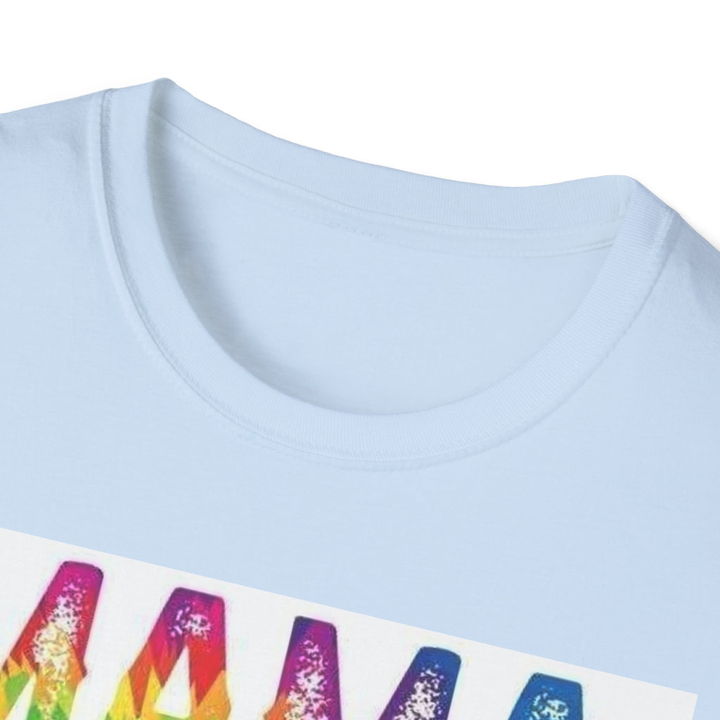 Mama Tie-Dye Stack T-Shirt — Colorful 'MAMA' Graphic Tee for Moms, Mother’s Day Gift
