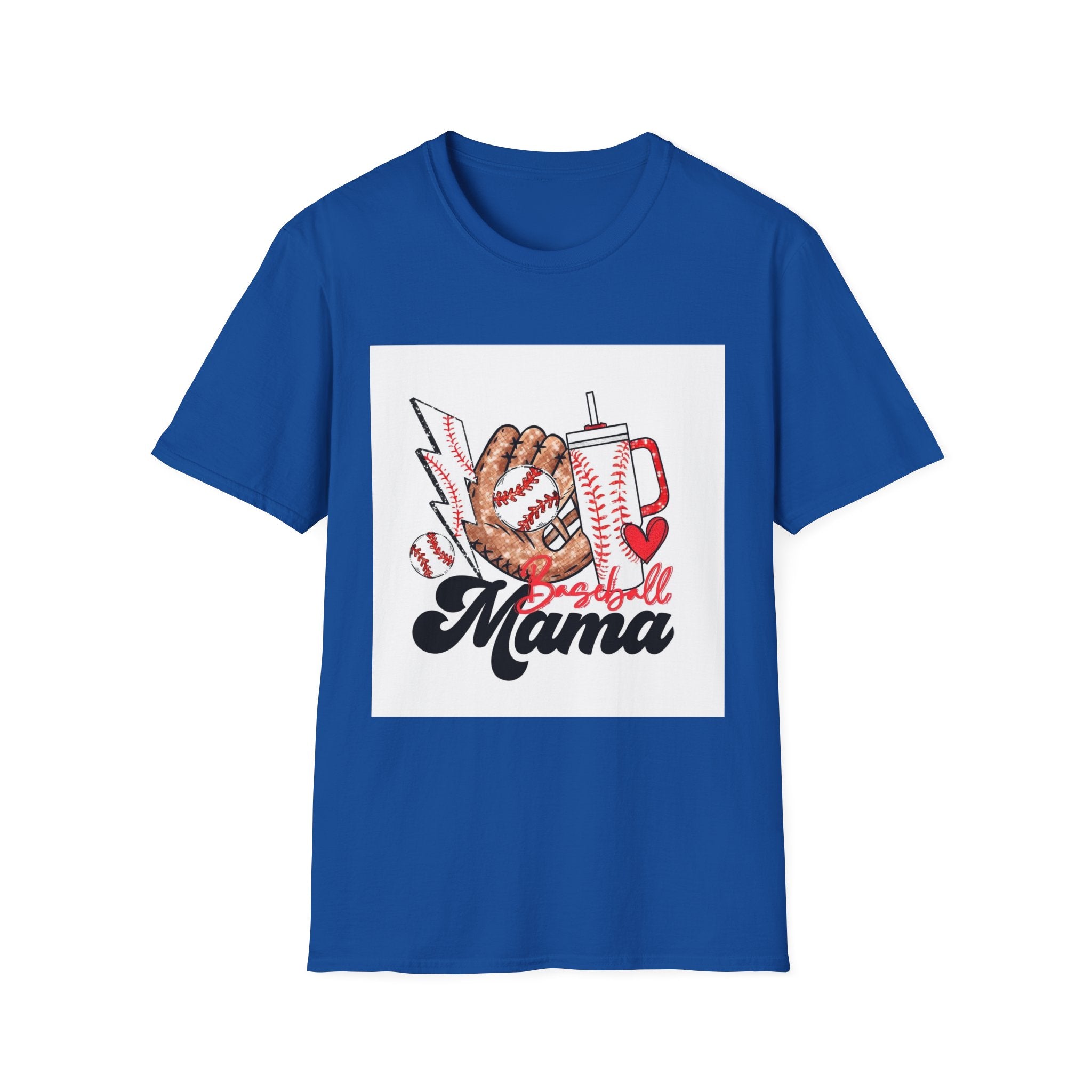 Baseball Mama T‑Shirt — Retro Glove & Bat Softball Mom Tee