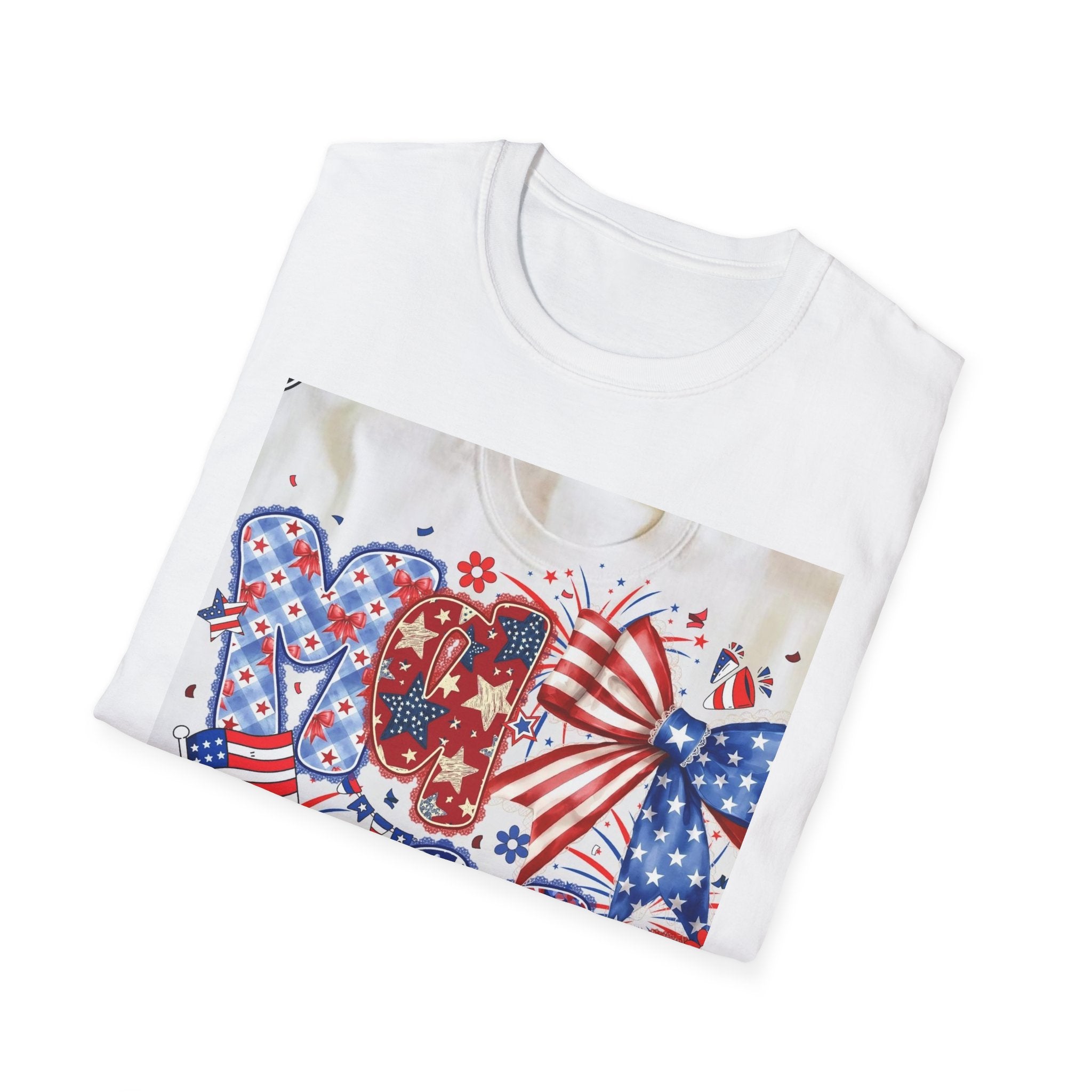 Patriotic Fourth of July Graphic T-Shirt — Red, White & Blue USA Party Design