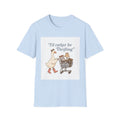 I'd Rather Be Thrifting T-Shirt — Cute Duck with Shopping Cart Vintage Graphic