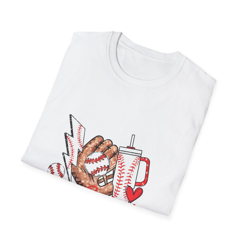 Baseball Mama T‑Shirt — Retro Glove & Bat Softball Mom Tee