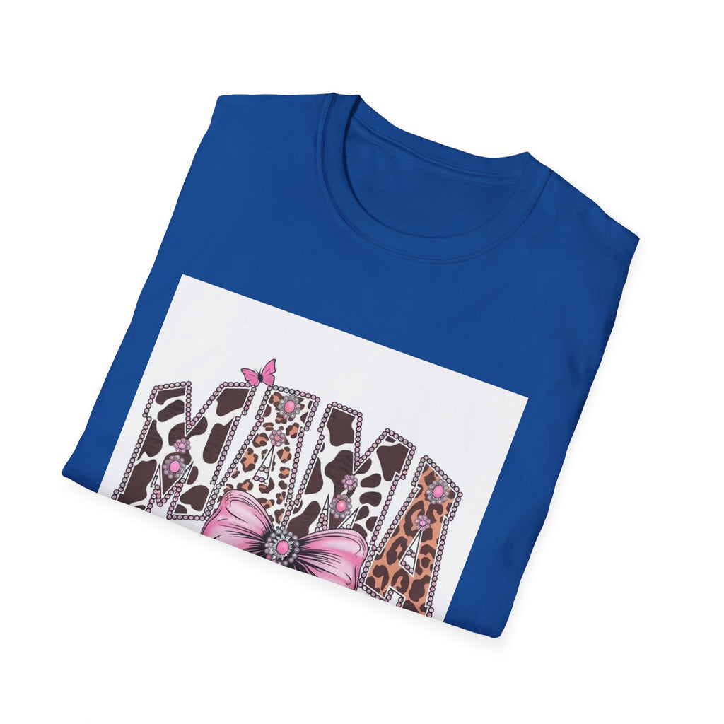 Mama Leopard Print T-Shirt with Pink Bow — Cute Mother’s Day Gift